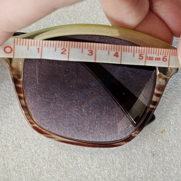 Cateye Runway Sunwear Sunglasses Cream Purple Lenses Retro Mod RS639 Khaki - Picture 10 of 14